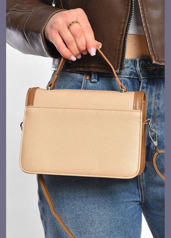 Сумка женская из экокожи бежевого цвета Let's Shop (324992622)