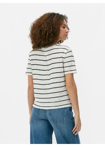 Футболка,молочный-черный, Primark - (397631015)