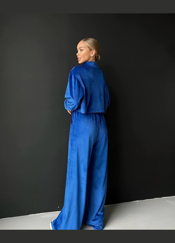 Жіночий костюм двійка укорочена кофта на блискавці та широкі штани MonCher (331605718)