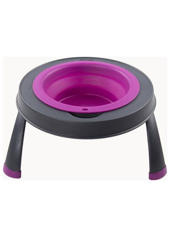 Посуда для собак Миска одинарная на сложной подставке-большая 960 мл пурпурная (0084297309107) Dexas Миска одинарна на складній підставці-велика 960 мл (366694128)