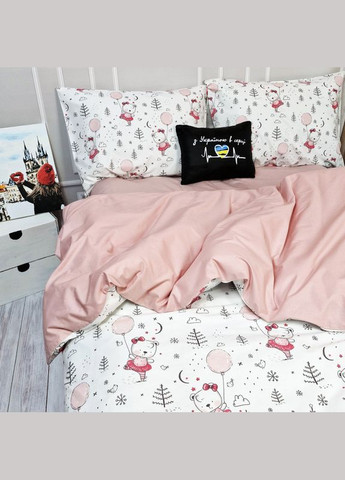 Постельное белье Пудровый шарик Ранфорс Подростковое на резинке MERISET (306740006)