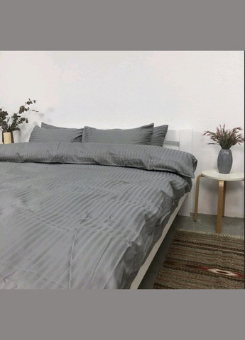 Евро комплект постельного белья Страйп Сатин LUX 200*220 RW (332627530)