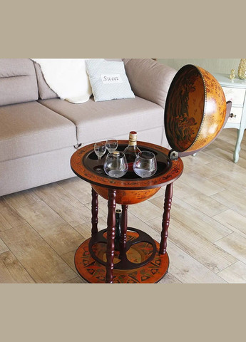 Глобус бар большой напольный в кабинет карта мира элитный подарок мужу на годовщину | Диаметр сферы 36 см Handmade 36001R (346085179)