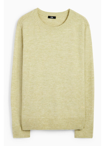 Зеленый демисезонный свитер в составе с шерстью C&A