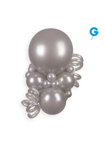 Латексна кулька 19"(48см) металік срібло (38) Gemar Gemar Balloons (302312689)