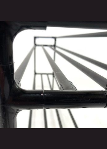 Двух уровневая подставка для цветов на подоконник Lucia Black 2 level. Полочки для рассады, горшков и зелени Broody (300778451)