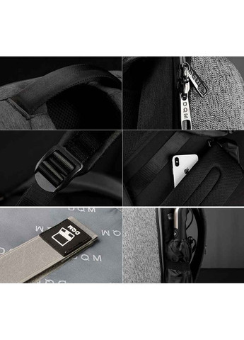 Рюкзак городской для ноутбука 15.6" Black Grey Tigernu D-83351 (368698463)