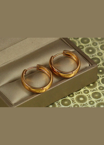 Серьги колечки массивные 2,2 см золотистые. Xuping Jewelry (316433891)