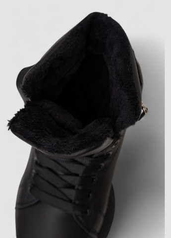 Черевики зимові жіночі на хутрі, колір чорно-білий, 248RXM26 Stilli (315789431)