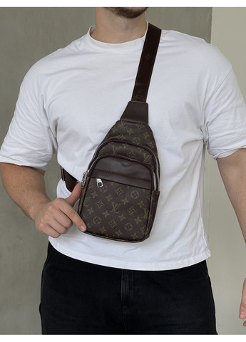 Чоловіча сумка слінг месенджерчерез коричневий плече No Brand (369935024)