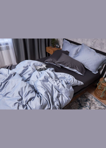 Комплект постельного белья Satin Premium двуспальный 175х210 наволочки 2х70х70 (MS-820002865) Moon&Star skyline gray (288043725)