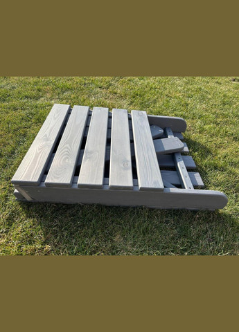 Кресло дачное деревянное складное шезлонг для зоны отдыха дома, дачи, сада, веранды из сосны, цвет графит No Brand (346530770)