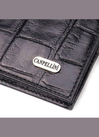 Мужской кожаный кошелек двойного сложения с тиснением и отделениями для карт черный (sku_21584) No Brand (327819912)