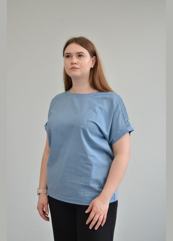 Женская повседневная футболка, Синий (, 2XL, 3XL) No Brand - (294337760)