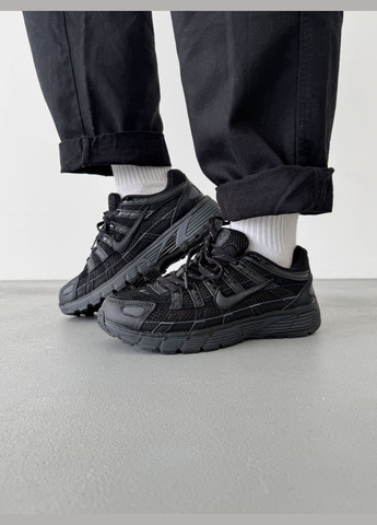 Чорні Осінні кросівки чоловічі і жіночі nike p-6000 black | найк п-6000 чорні No Brand
