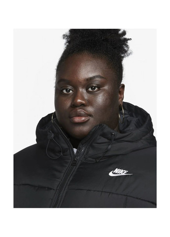 Чорна парка жіноча therma-fit sportswear classics black Nike