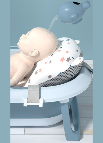 Ванночка складная детская 4в1 с горкой-подушкой и термометром. Mommy Bag (365754503)