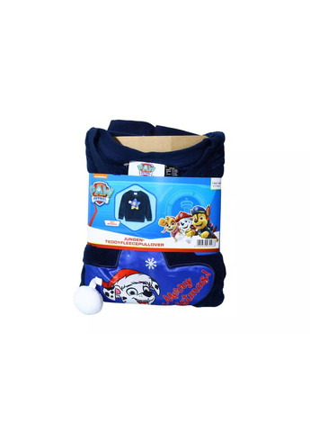 Плюшевий реглан «Щенячий патруль» дитячий різдвяний синій 98/104см(2-4р),110/116см(4-р),122/128см(6-8р) Nickelodeon (366037337)