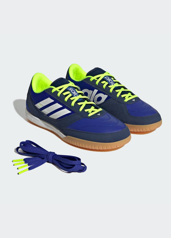 Синие летние бутсы top sala competition 2 indoor adidas