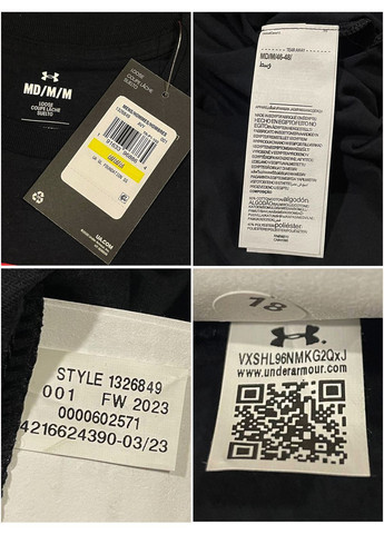 Чорна футболка чоловіча з коротким рукавом Under Armour Global Foundation SS T-Shirt