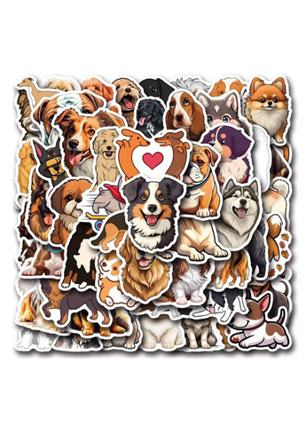 Набір наліпок, наклейок, стікерів, Стікерпак з Собаками, 57 шт. No Brand (361205200)