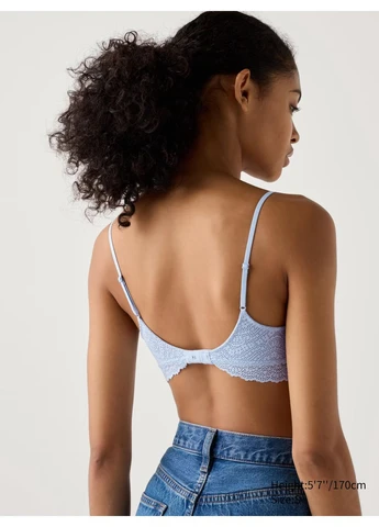 Чёрный бюстгальтер wireless stretch lace Uniqlo