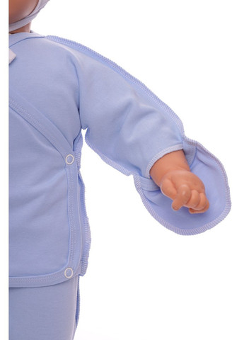 Блакитний демісезонний комплект повзунки та сорочечка для хлопчика інтерлок блакитний 62 см (50027) BABYKROHA