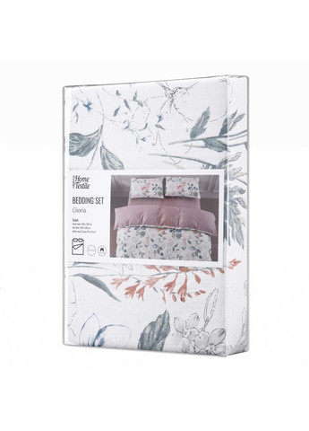 Постельное белье двуспальное Gloria Цветы ART2022FL 200х220 см мокко Ardesto (366574478)