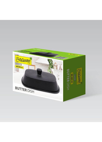 Масленка для сливочного масла керамическая Black (MR-20001-45) Maestro (328601592)