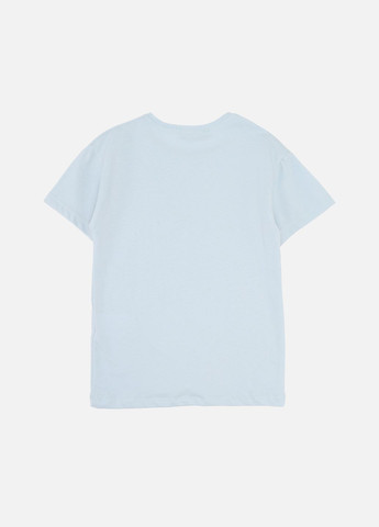Голубая летняя футболка с коротким рукавом для девочки цвет голубой cb-00277107 No Brand