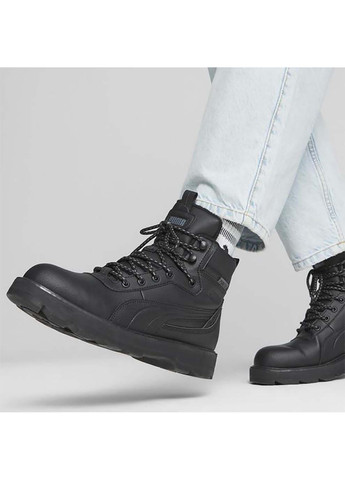 Черные осенние мужские ботинки desierto v3 puretex черный Puma