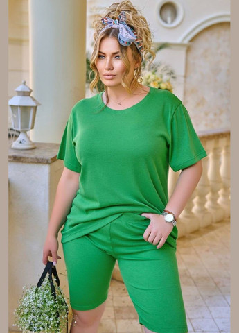 Спортивний костюм жіночий зеленого кольору Let's Shop (292755123)