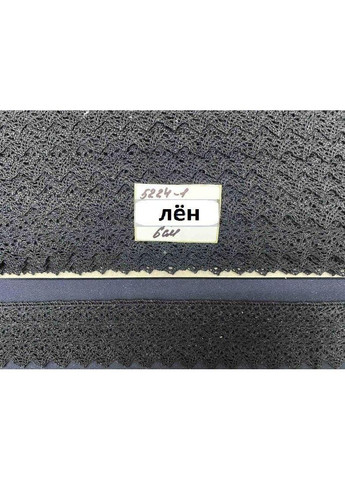 (1 метр) Мереживо лляне 6 см колір - чорниий (M5224-1-3) Plus-plus (352747776)