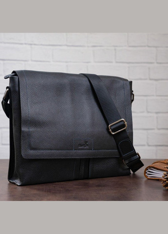 Сумка мужская 11106 кожаная Черная Shvigel (298566547)