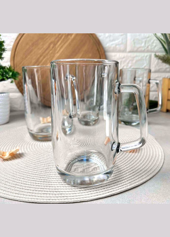 Набор гладких пивных кружек 6 шт 500 мл PRINCE Uniglass (303138081)