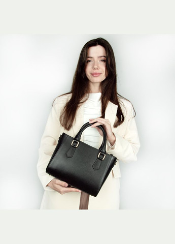 Сумка жіноча шкіряна з 2 ручками 03884 чорна Virginia Conti (324391703)