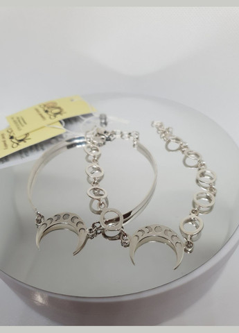 Комплект украшений серебро 925 пробы Лунница фазы браслет и кулон No Brand (338861789)