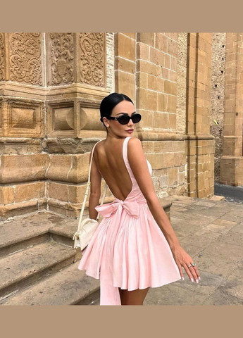 Рожева повсякденний жіноча сукня з відкритою спиною Україна однотонна