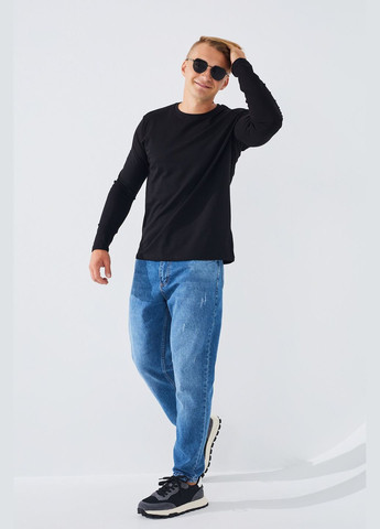 Черный демисезонный повседневный лонгслив No Brand