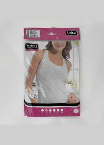 Біла жіноча майка стрейч-коттон Oztas — 304768190