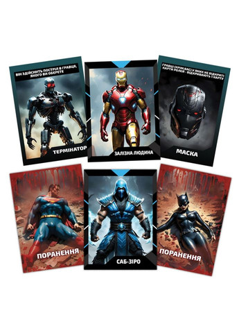 Карточная игра "Битва комиксов" PLR-0016, 18 карт ролей, 10 карт экипировки Flixplay (306815251)