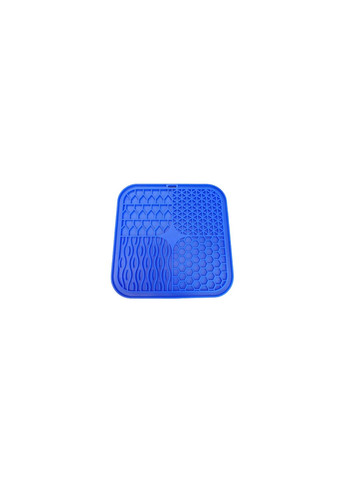 Силиконовый коврик для собак антистресс для слизывания 20х20 см синий Ecotoys (269341851)