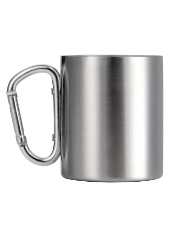 Похідна кружка E-Tac з карабіном та подвійними стінками 220 мл Silver (3_07943) No Brand (395879979)