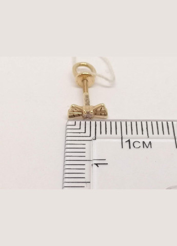 Золотые серьги-пуссеты с фианитами. 131079 Родинні коштовності (272797542)