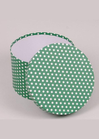 Комплект зелених коробок для квітів в білий горошок 3 шт. 39894 Flora (311201267)