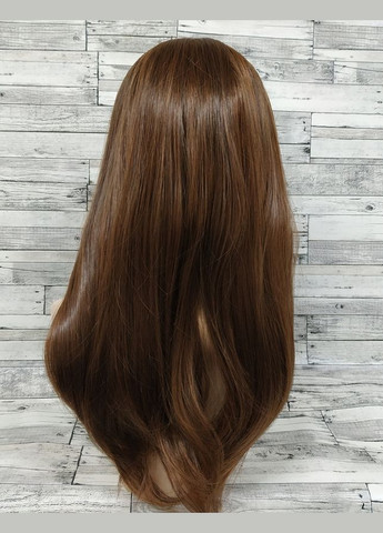 Перука середній з чубком і проділом світло-коричневий 50см No Brand 3656 (322056122)