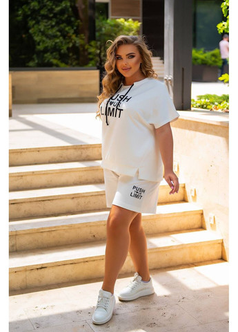 Жіночий прогулянковий костюм футболка та шорти м'ятного кольору New Trend (304645753)