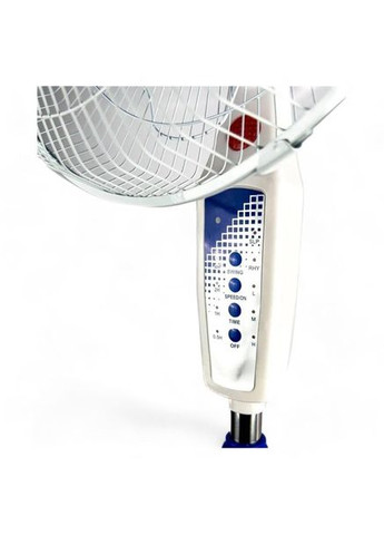 Напольный вентилятор WX-1603R с пультом 100Вт 40см с регулировкой высоты Белый/Синий Wimpex (338834148)