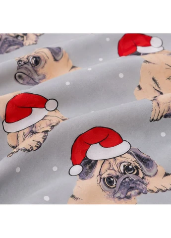 Комплект постельного белья Ranforce Elite JUNIOR 17-0599 New Year's pug Grey Mirson (399958936)
