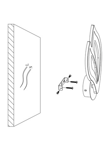 Управляемый светодиодный светильник бра ASTRA 12 Вт 302x176x46 мм ESLLSE (365446789)